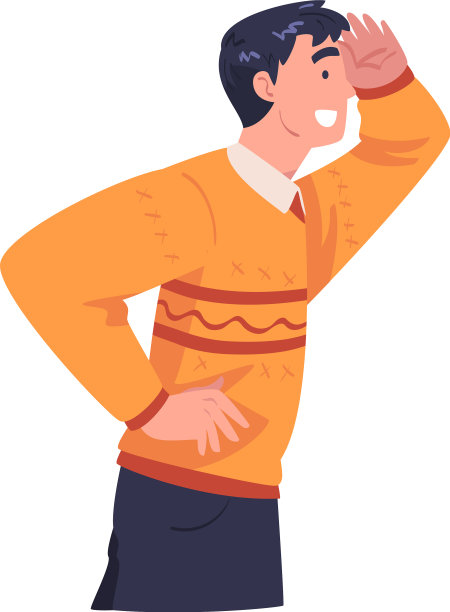 一个人望着远处有趣的东西图片下载