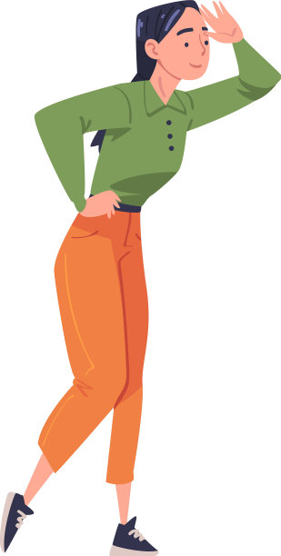 一个女人望着远处，手里拿着一个有趣的东西图片下载