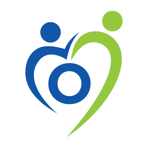 社区关怀标志在字母O矢量模板。团队合作，心，人，家庭关怀，爱的标志。慈善基金会创意慈善捐款签名O字图片下载