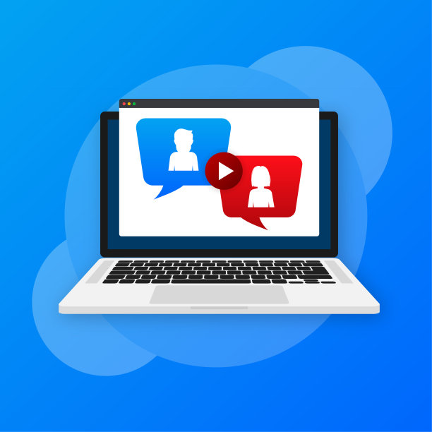 图标与实时聊天视频通话。等距矢量插图。可编辑的矢量中风。在线视频图片下载