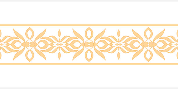 涂鸦无缝边界隔离。手绘艺术线。的模式。矢量插图。每股收益10图片下载