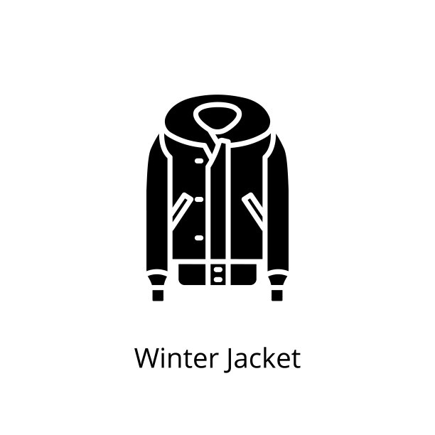 冬季夹克图标在向量。标识图片下载
