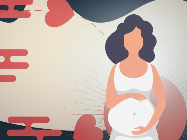 中国风孕妇banner。矢量素材。图片下载