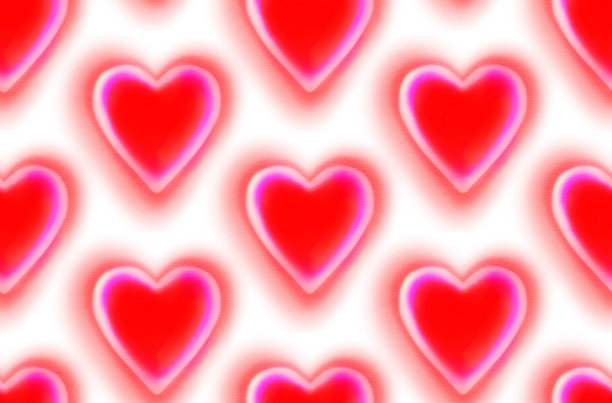 无缝图案与粉红色的心为情人节。图片下载