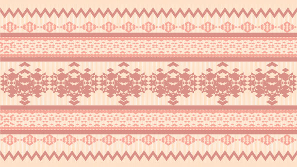 几何图案设计抽象背景，橙色东方几何图案，地毯，织物，2d插图图片下载