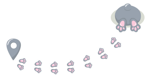 复活节兔子脚印的方向点为找蛋地图。图片下载