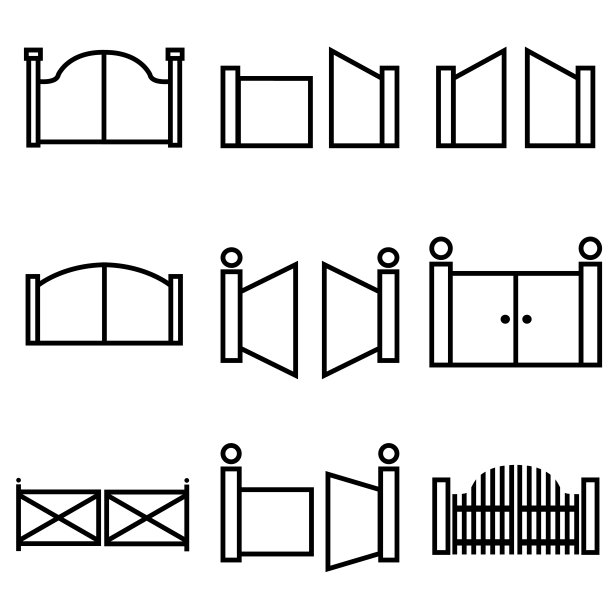 门线图标，矢量轮廓标志孤立在白色背景上图片下载