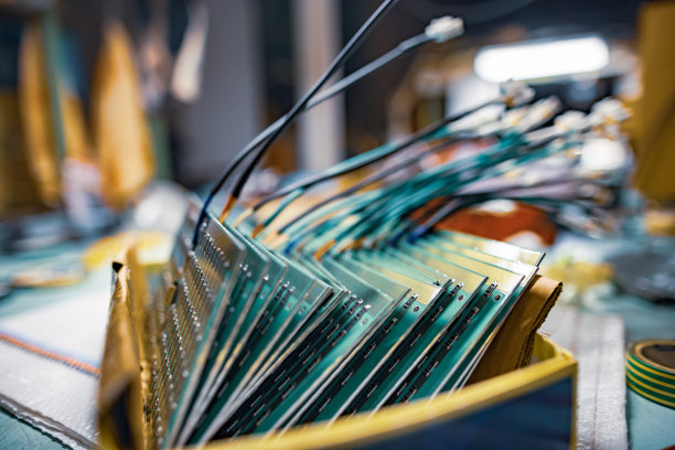 一套用于TFT显示器的芯片在商店的纸箱里图片下载