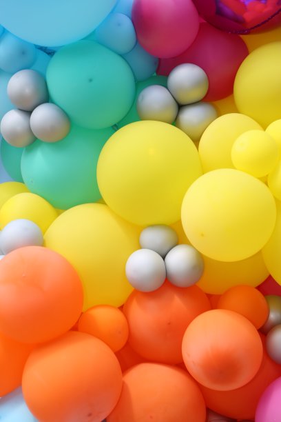 一组彩色气球的背景图片下载