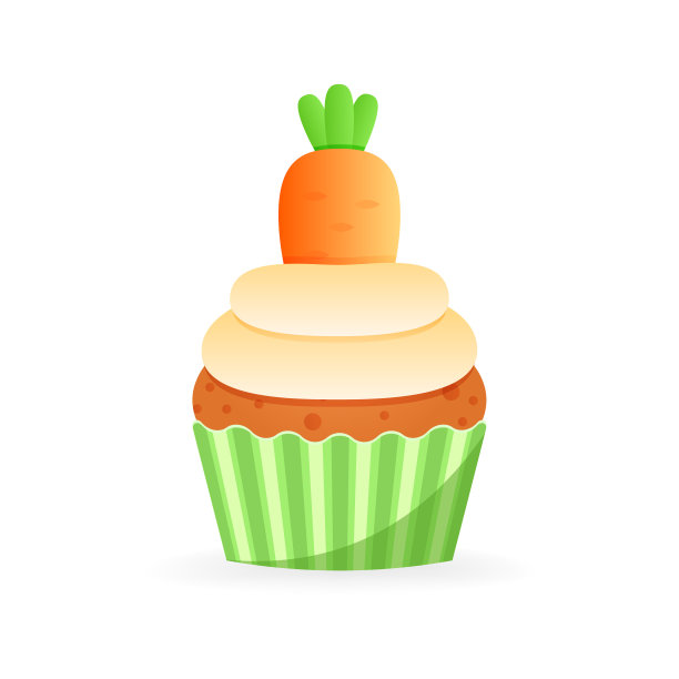 可爱的复活节纸杯蛋糕图标图片下载