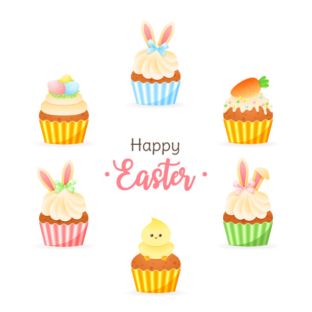 可爱的复活节贺卡图片下载