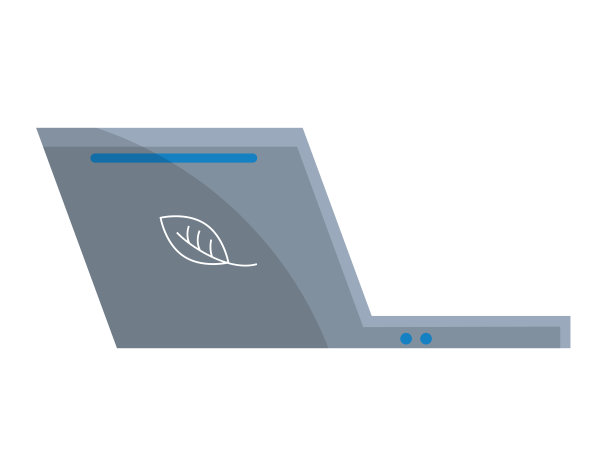 笔记本电脑的侧视图。图片下载