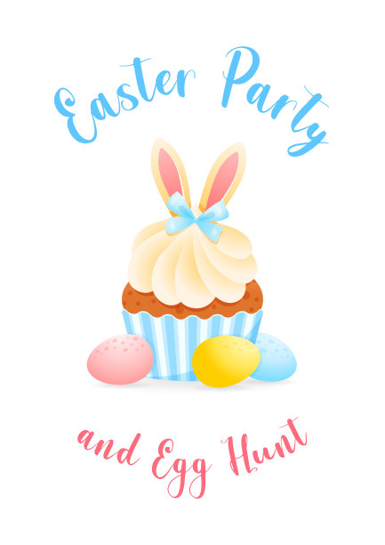 复活节派对和找蛋邀请图片下载