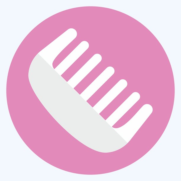 图标梳子-平坦的风格图片下载