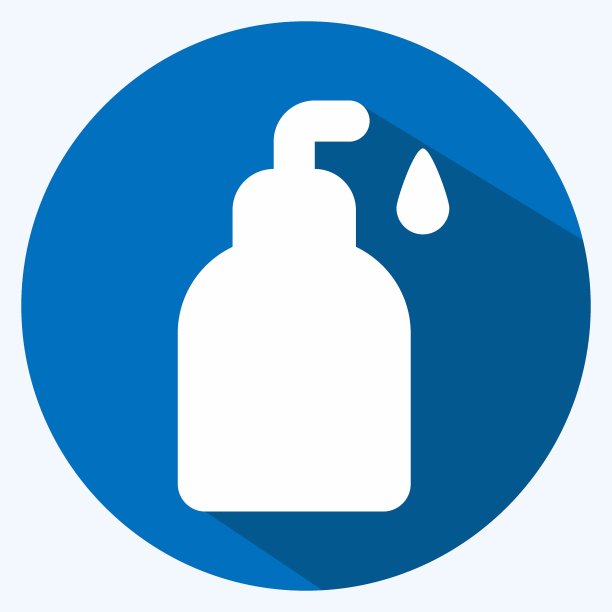 图标液体肥皂-长阴影风格图片下载