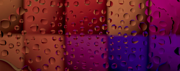 抽象的背景旗帜。窗户玻璃上的水滴。水泡反射出五颜六色的几何形状。水的形状，特写镜头图片下载
