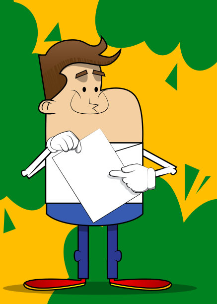 商人拿着白纸，指着它。专业财务员工。图片下载