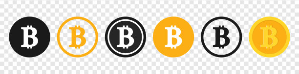 比特币图标加密货币符号矢量素材图片下载