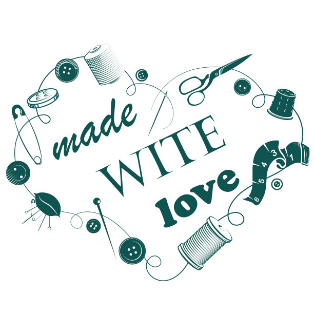 手工缝制和图案横幅图片下载