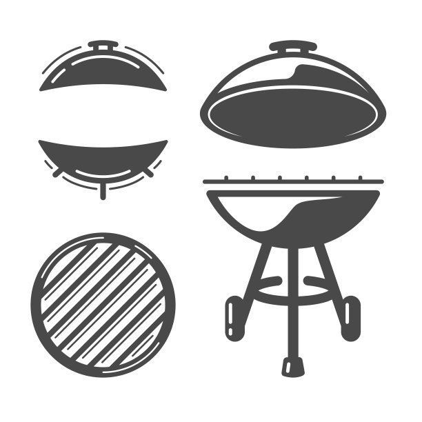 烧烤架孤立在白色背景上图片下载