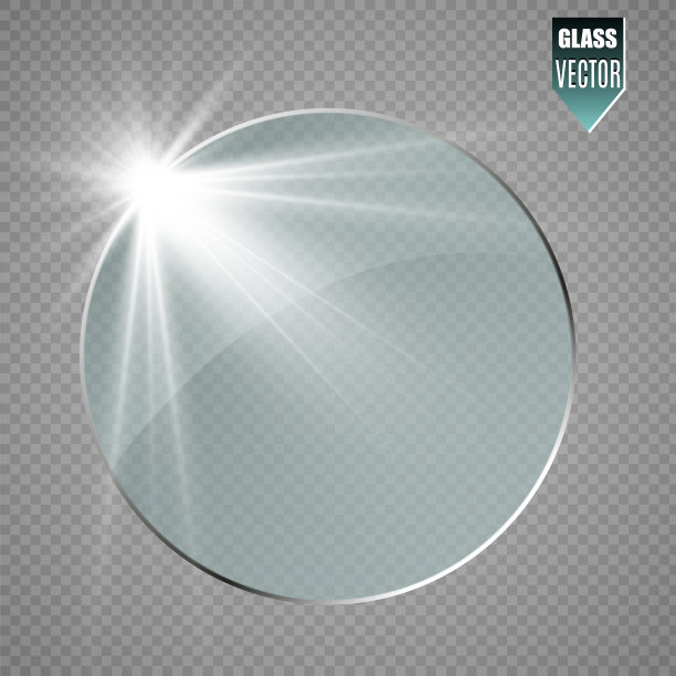 向量玻璃横幅上透明的背景。空的透明玻璃框架。干净的背景矢量。图片下载