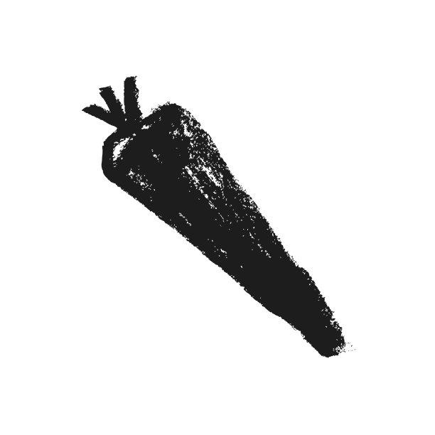 矢量胡萝卜图标孤立。纹理手绘胡萝卜插图。图片下载