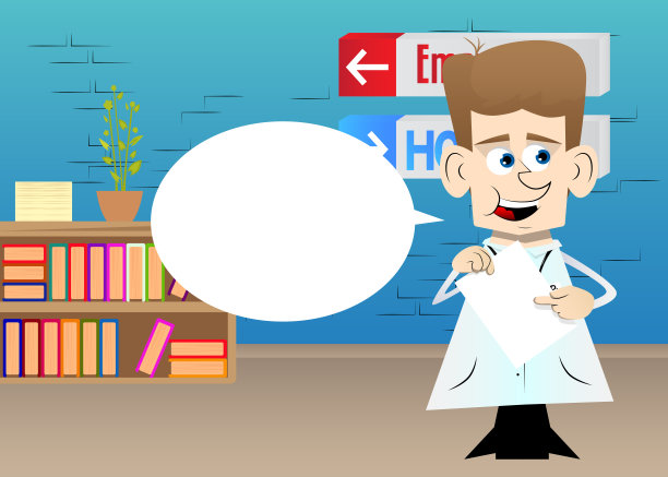 医生拿着白纸，指着它。图片下载