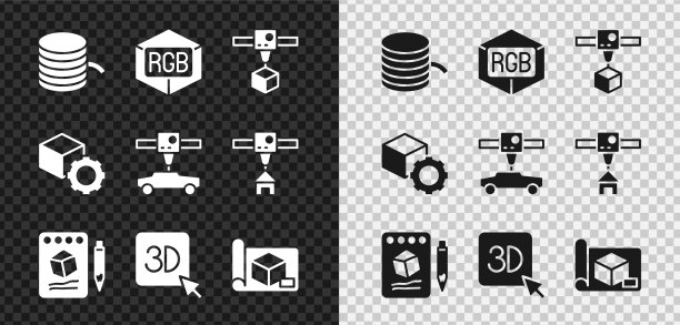 设置3d打印机的灯丝RGB和cmyk颜色图片下载
