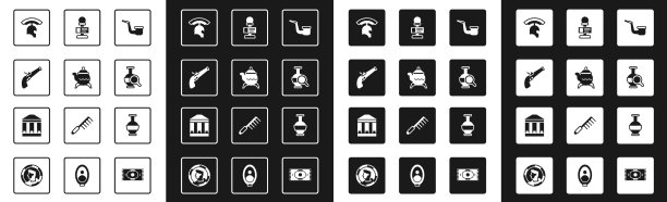 设置烟筒经典茶壶古董手枪图片下载