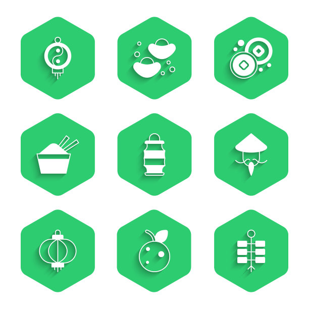 设置中国纸灯笼桃水果或图片下载