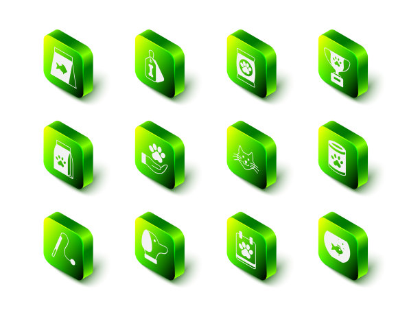 设置狗项圈和宠物食物骨袋图片下载