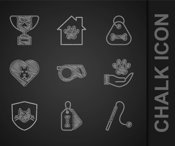 用骨头设置可伸缩的绳带狗项圈图片下载