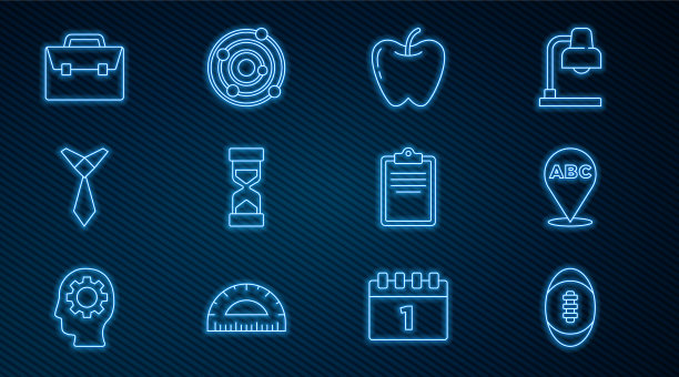 设定线美式足球字母苹果图片下载