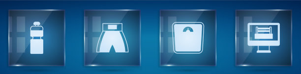 设置健身震动器拳击短浴室秤图片下载