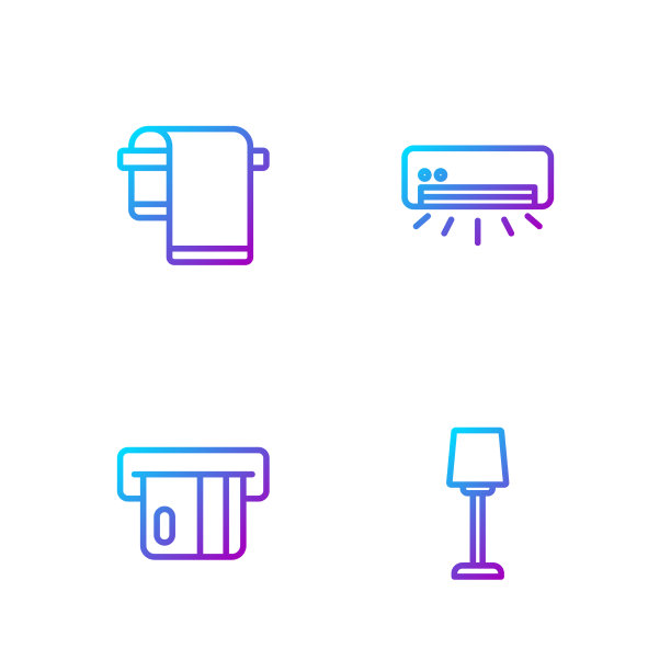 在衣架上设置线台灯信用卡毛巾图片下载