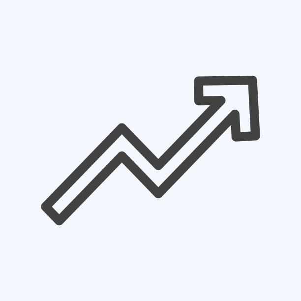 图标向上趋势-直线风格-简单的插图，可编辑的描边图片下载