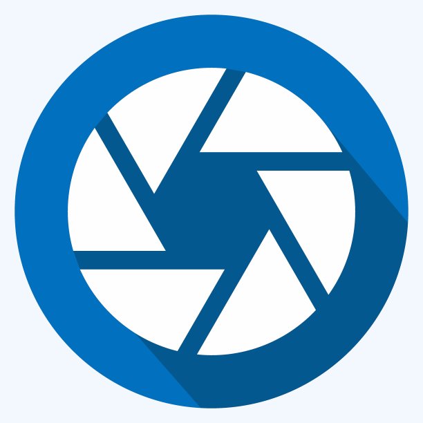 图标相机I -长阴影风格-简单的插图，可编辑的描边图片下载