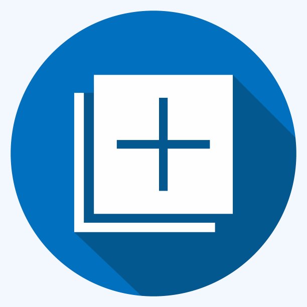 图标添加到照片-长阴影风格-简单的插图，可编辑的描边图片下载