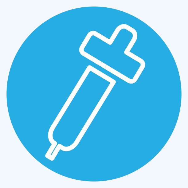 图标着色-蓝眼睛风格-简单的插图，可编辑的笔画图片下载