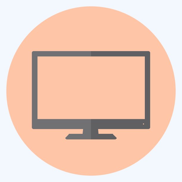 图标LCD屏幕-平坦的风格-简单的插图，可编辑的笔画图片下载