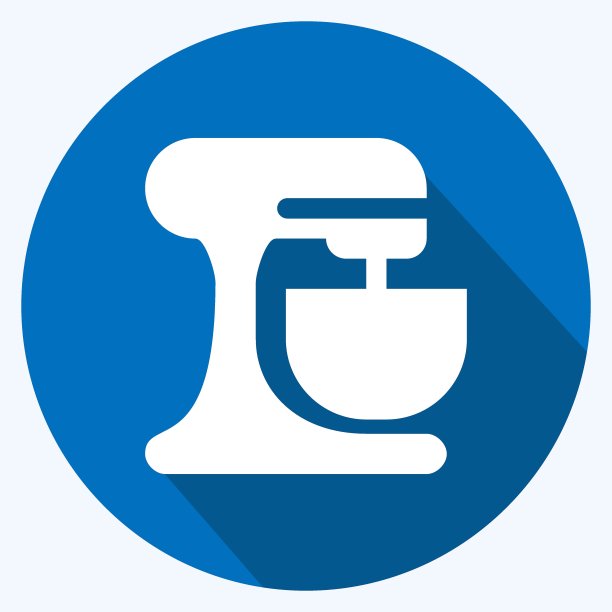 图标混合器-长阴影风格-简单的插图，可编辑的描边图片下载