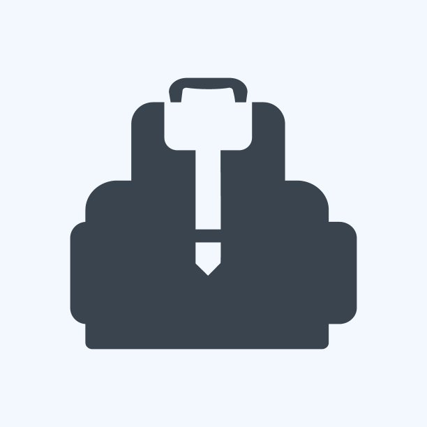 图标包包-字形风格-简单的插图，可编辑的描边图片下载