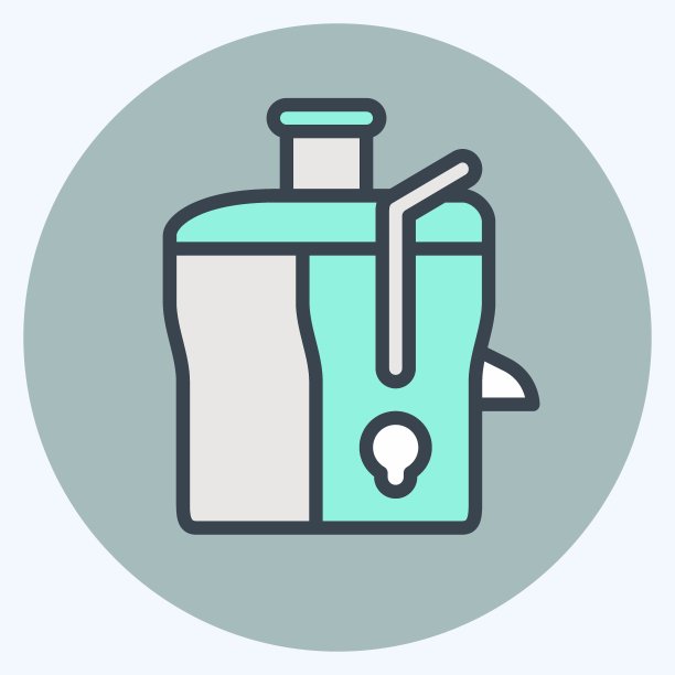 图标果汁制造商-颜色匹配风格-简单的插图，可编辑的描边图片下载