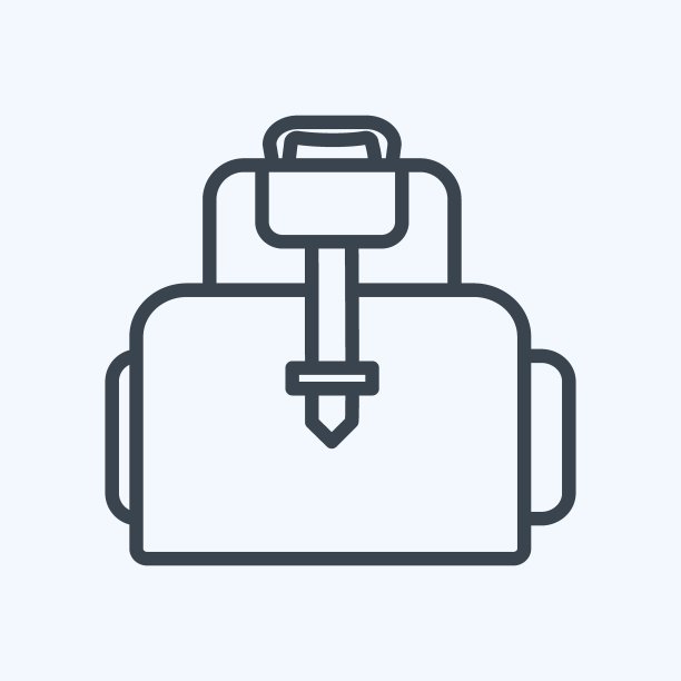 图标包包-线条风格-简单的插图，可编辑的描边图片下载