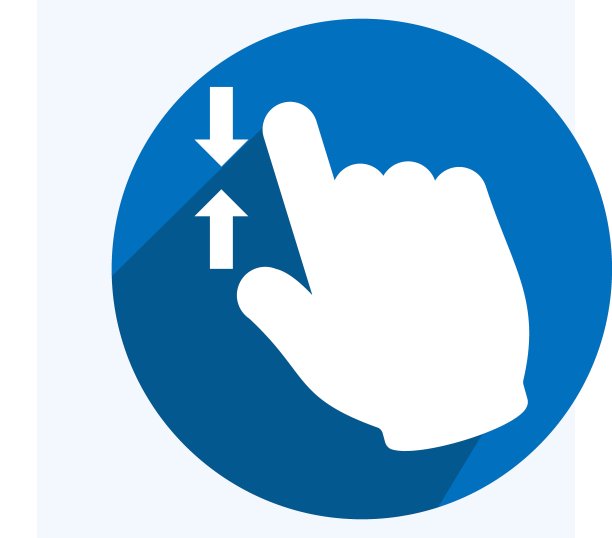 图标缩小-长阴影风格-简单的插图，可编辑的描边图片下载