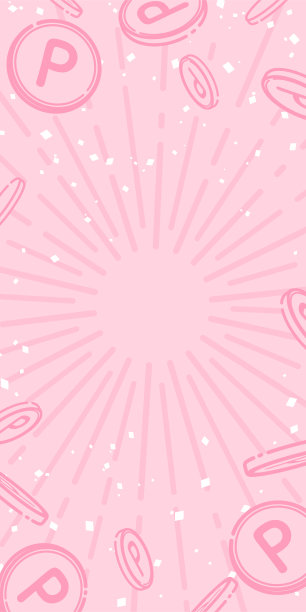 点数硬币飞出的背景插图(粉红色)图片下载