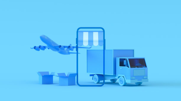 网上购物、配送、供应链、黑屏智能手机、交通运输、移动应用、电子商务图片下载