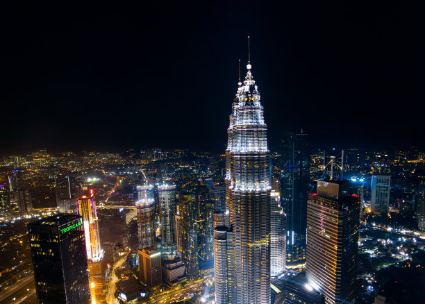 吉隆坡夜晚的天际线图片下载