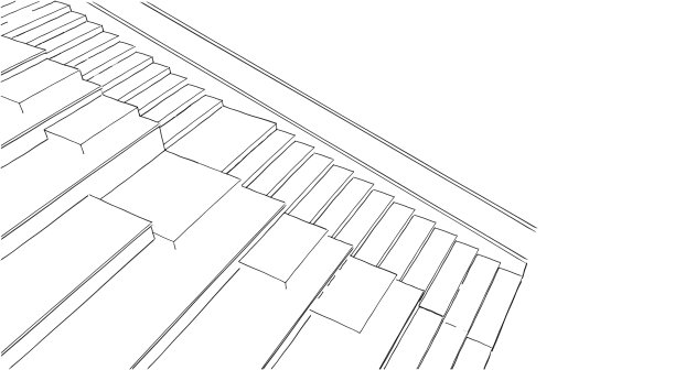 一个阶梯的抽象3d插图。图片下载