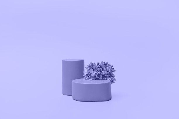 粉红色的讲台上的化妆品或产品，花和心形在一个非常漂亮的背景。节日贺卡，特写复制空间图片下载